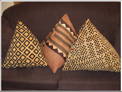 Rare Congolese Raffia Palm Embroided Cushions       W48cm
$150cm